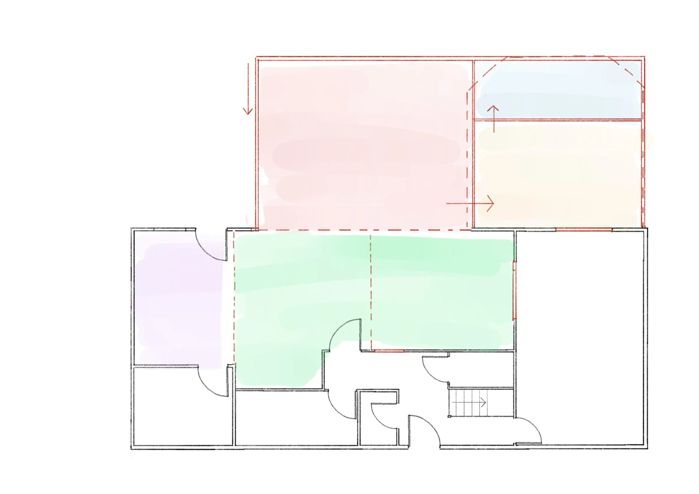 Sketch plan options testing extension layouts
